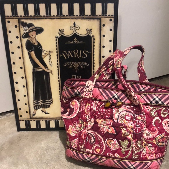 Vera Bradley Handbags - Vintage vera Bradley, small tote, like pocketbook with a toggle closure
